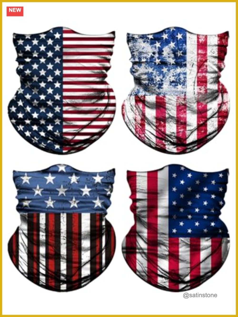 4 Pack Neck Gaiter UV Protection Face Mask for Men Women Outdoor Head Wrap